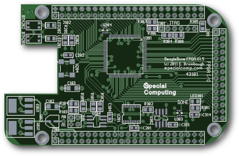 BeagleBone FPGA PCB Rendering